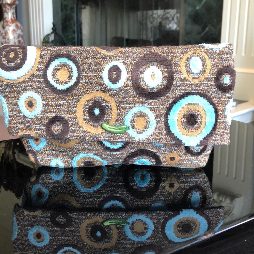Custom vintage look Viv Pickle clutch